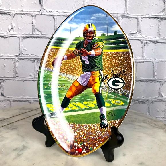 Brett Favre NFL Green Bay Packers “Leader of The Pack” Vintage Plate Collection - Picture 2 of 13